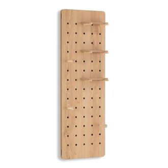 HOMN Mueble recibidor con espejo efecto roble