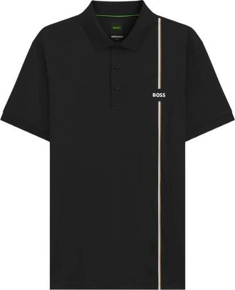 HUGO BOSS Active Quick-dry Polo Shirt With Signature Stripe