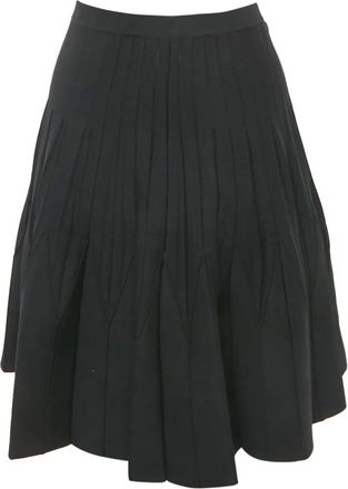 Sandro Gebreide plooirok - Zwart