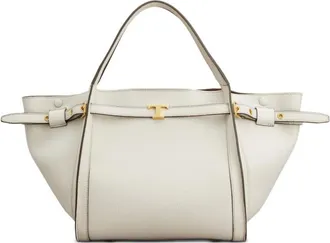 Tod's White Logo Small Tote