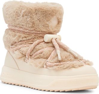 Moncler Mon Altive Faux Fur Snow Boot in Teddy at Nordstrom, Size 6.5Us