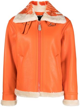 Philipp Plein Giacca in finta pelle - Arancione