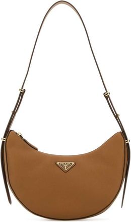 Prada Camel Leather Shoulder Bag
