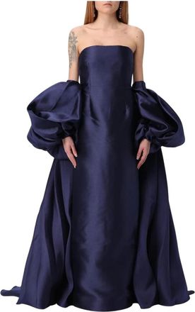 Solace London Dames, Jurken, Blauw, Maat: M Poliester