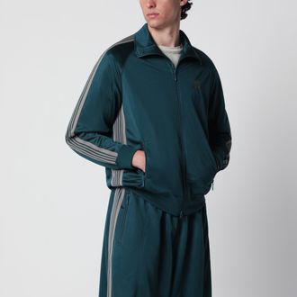 Needles Jacquard polyester track jacket with zip in green