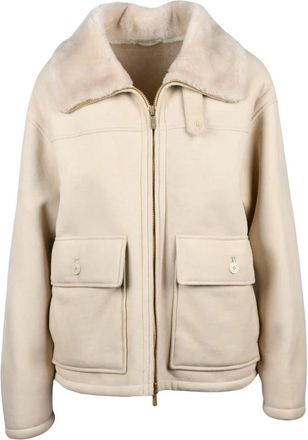 Eleventy Suede Jas - Dames - Jassen - Beige - M - Leer - Jassen