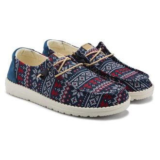 Hey Dude Wendy Winter Sweater 43536-4HQ Womens Navy Multi Slip On Shoes NIN362
