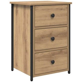 vidaXL Bedside Cabinet with Drawer Artisan oak 40 x 36 x 60 cm Vidaxl