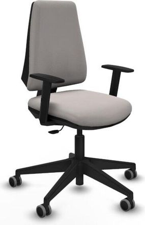 Piqueras y Crespo Piqueras Y Crespo - Elche Cp Similpiel Blanco Brazos 1d Base Piramidal Ruedas Engomadas 65mm