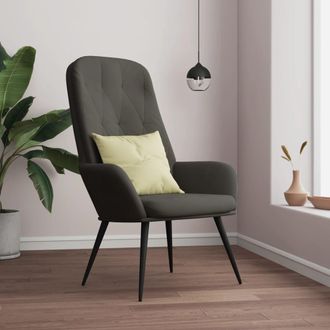 vidaXL Sill&oacute;n De Relax De Terciopelo Gris Oscuro Vidaxl