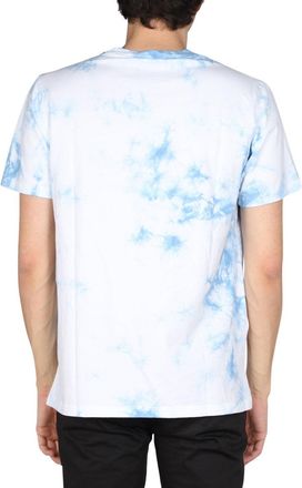 Disclaimer Logo Print Cotton T-Shirt - Blue