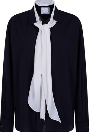 sacai Shirt Polyester Wool Suiting Shirt