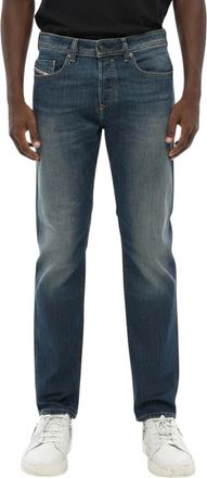 Diesel Blue Tapered Mid Rise Jeans
