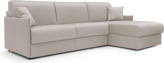 Divani.Store Sof&aacute; esquinero convertible impermeable 252 cm derecho crema