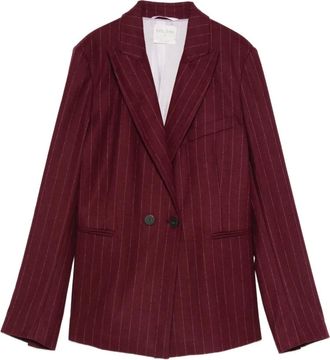 Forte_Forte Blazer doppiopetto gessato - Rosso
