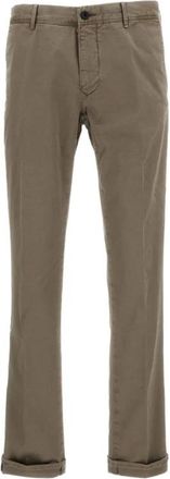 Incotex Pantaloni con risvolto - Heren - Chinos - Bruin - W32 - Katoen - Broeken