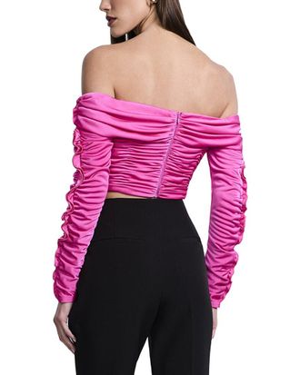 Bcbgmaxazria Bcbgmaxazria Lettuce Ruffle Off Shoulder Top