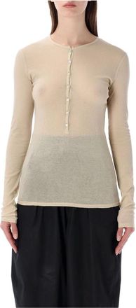 SOEUR Isabella Top - Dames - Longsleeves - Beige - S - Katoen - Tops
