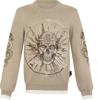Philipp Plein Round Neck Pullover Tattoo