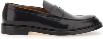 Doucal's Penny Loafer - Heren - Loafers - Zwart - 44 EU - Leer - Schoenen