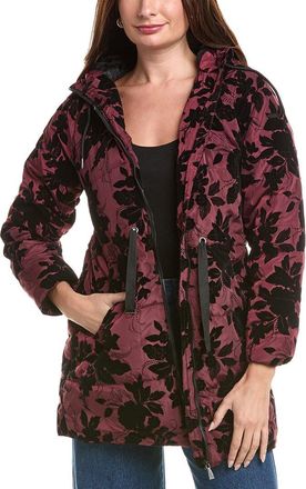 Nicole Miller Memory Twill Ribbon Coat