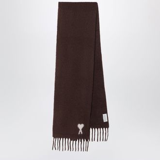Ami Sciarpa Ami de Coeur marrone in misto alpaca