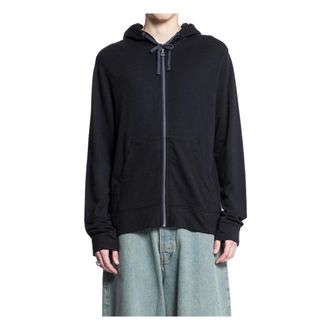 James Perse Vintage Terry Zip Hoodie Black