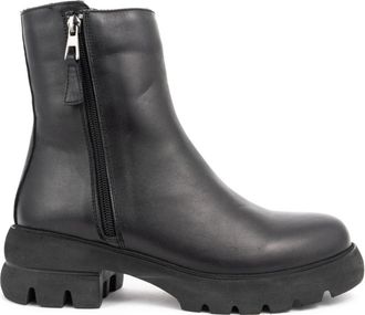 Sergio Moretti Schoenen, Dames, Zwart, 37 EU, Leer, Casual Enkellaarsjes