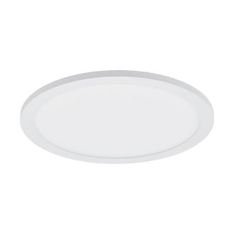 Loops 300mm Modern Sleek Ceiling Light White Slim Round Low Profile 17W LED 4000K