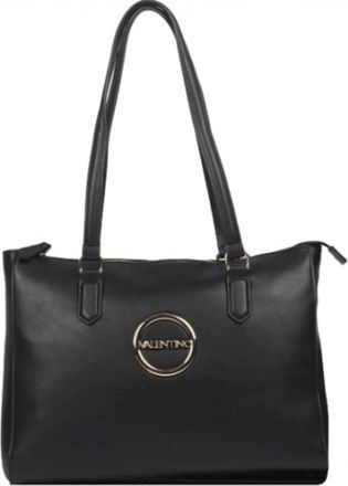 Mario Valentino Tote Bags, female, Black, Size: ONE SIZE Black Crossbody Bag with Chain Strap