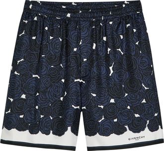 Givenchy Floral-print Silk Shorts - Navy - 52 (IT52 / XL)
