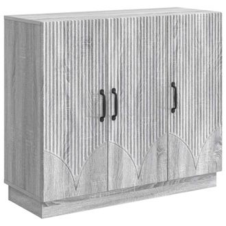 vidaXL Aparador Gris Sonoma 89 X 34,5 X 77 Cm Madera De Ingenier&iacute;a Vidaxl