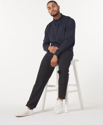 Glyder Tahoe 1/4 Zip Up Marble in Navy Stripe at Nordstrom, Size Xx-Large