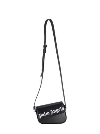 Palm Angels Black Logo Mini Crossbody Bag