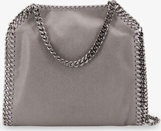 Stella McCartney Womens Crossbody Bag Falabella Shaggy Deer Grey Fabric Shoulder