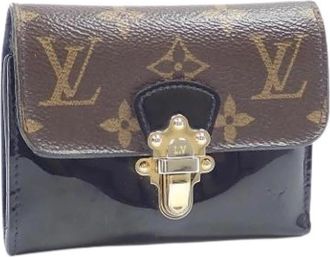 Louis Vuitton Pre-owned Monogram Tri-fold Portemonnee - Dames - Vintage Accessoires - Zwart - ONE Size - Vintage