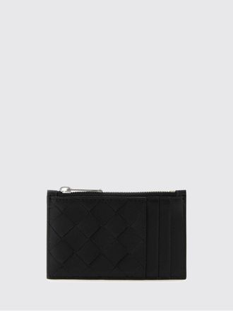 Bottega Veneta Woven Calfskin Card Holder with Zip and Six Slots