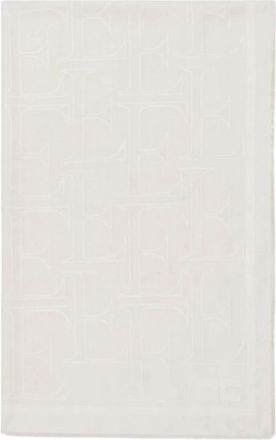 Elisabetta Franchi Rechthoekige Foulard met All-Over Logo - Dames - Wintersjaals - Wit - ONE Size - Accessoires