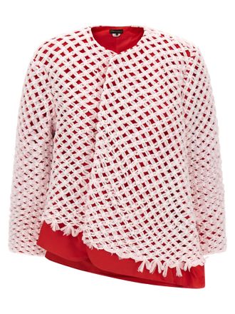 Comme Des Gar&ccedil;ons Womens Tulle Weave Blazer