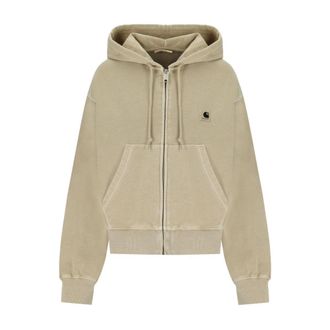 Carhartt Work in Progress W Nelson Hoodie - Heren - Vesten met rits - Beige - M - Katoen - Hoodies & sweatvesten