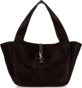 Saint Laurent Dark Brown Le 5 A 7 Bea Tote