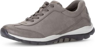 Rollingsoft Keilsneaker ROLLINGSOFT, Damen, Gr. 38,5, grau (schlamm), Nubukleder, unifarben, Schuhe Keilsneaker, mit Logoschriftzug an der Ferse, Freizeitschuh, H