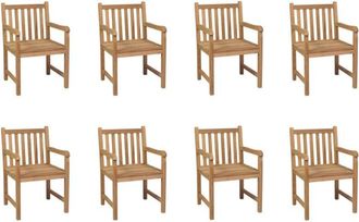 vidaXL Sillas De Jard&iacute;n 8 Unidades Madera Maciza De Teca Vidaxl