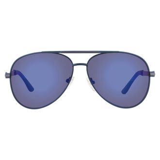 Guess Blue Mirror Pilot Mens Sunglasses GF0173 90X 61