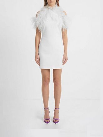 The Attico Mini Dress with Feathers