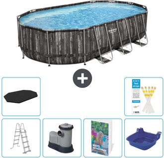 Bestway Piscina Bestway Power Steel Oval - 610x366x122 Cm - 7-piezas S662