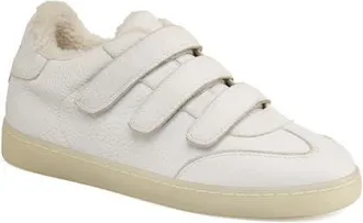 J/Slides Harper Shearling Lined Sneaker in White at Nordstrom, Size 7.5