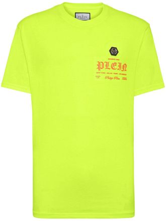 Philipp Plein logo-print cotton T-shirt - men - Cotton - S - Green
