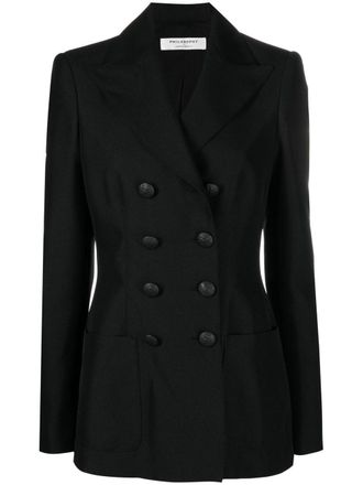 Philosophy di Lorenzo Serafini Blazer doppiopetto avvitato - Nero