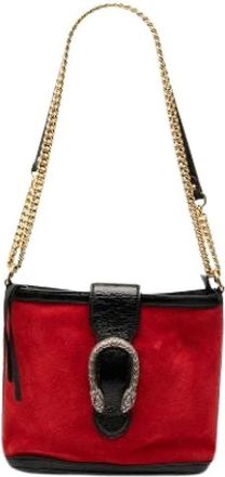 Gucci Pre-owned Mini Bags, female, Red, Size: ONE SIZE Pre-owned Suede Mini Bag